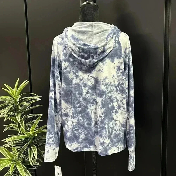 RBX Pullover Hoodie,tie-dye,stretch,lightweight,athletic,everyday,slit side - Picture 3 of 8